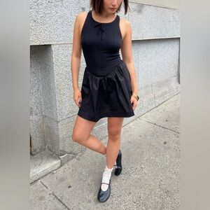 For Love & Lemons Black Billie Mini Dress NWT Women's Small Balletcore